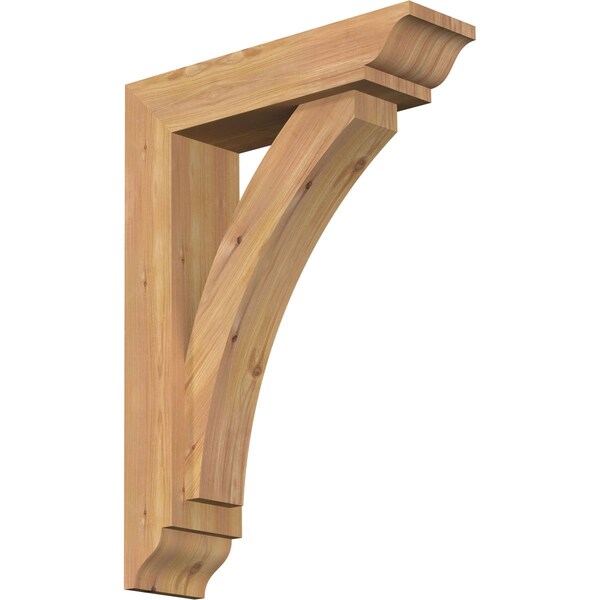 Ekena Millwork Thorton Traditional Smooth Bracket w/ Offset Brace, Western Red Cedar, 5 1/2"W x 20"D x 28"H BKT0604X20X28THR01SWR - main